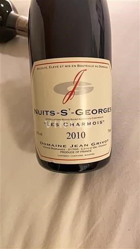Borgogna Nuits-Saint-Georges Domaine Jean Grivot Les Charmois 2010
