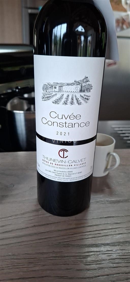 Vin Rouge sec Cuvée Constance Thunevin-Calvet 2021 France Roussillon Côtes du Roussillon Villages AOC