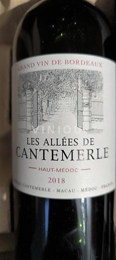 Bordeaux Haut-Médoc Château Cantemerle Les Allées de Cantemerle 2018