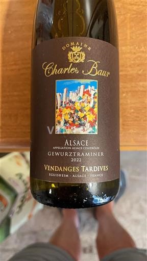Alsacia Gewurztraminer Domaine Charles Baur Vendanges Tardives 2022