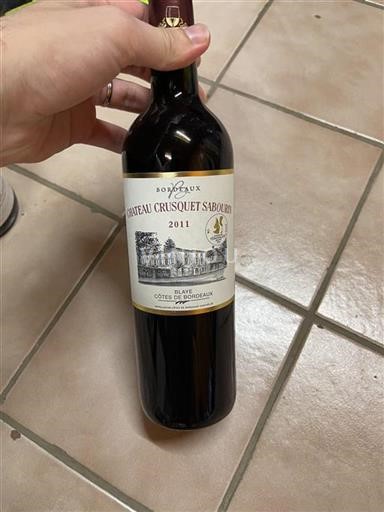 Bordeaux Blaye-Côtes-de-Bordeaux Château Crusquet Sabourin 2011