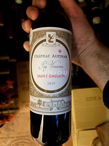 Bordéus Saint-Émilion Château Altimar Puy Versannes 2019
