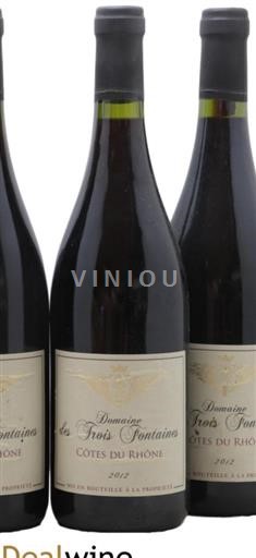 Rhônedalen Côtes du Rhône Domaine Des Trois Fontaines 2012