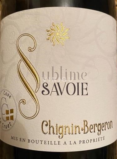 Savoie và Bugey Chignin-Bergeron Cave de Cruet Sublime 2021