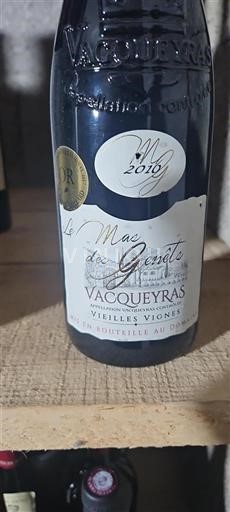 Thung lũng Rhône Vacqueyras Mas des Genêts Vieilles Vignes 2016
