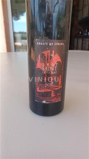Vin Rouge sec Saint-Honorat Abbaye de Lérins 2007 France Provence AOC
