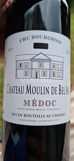 Bordeaux Médoc Château Moulin de Bel Air 2021