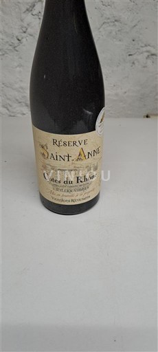 Rhônen laakso Côtes-du-rhône SAINT-ANNE Réserve 2021