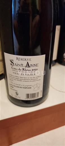 Vallée du Rhône Côtes-du-rhône SAINT-ANNE Réserve 2021