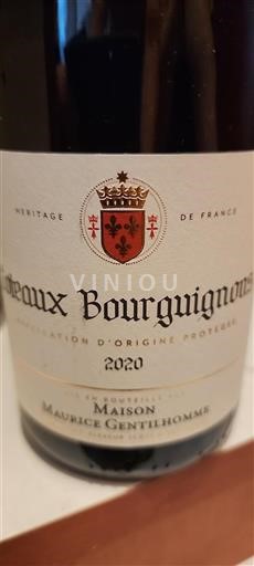 Bourgogne Coteaux bourguignons Maison Maurice Gentilhomme 2020