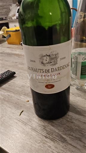 Bordeaux Les Hauts de Dardenac 2008
