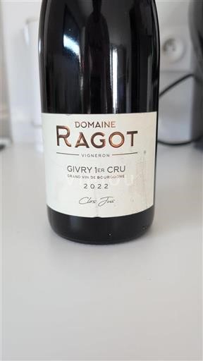 Burgundy Unspecified Premier Cru Domaine Ragot Clos Jus 2022