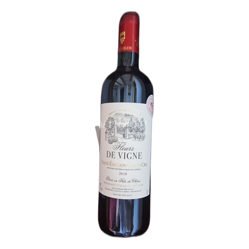 Vin Rouge sec Fleurs de vigne 2018 France Bordeaux Saint-Émilion Grand Cru AOC