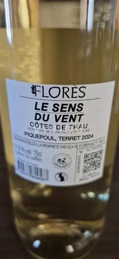 Languedoc-Roussillon Côtes de Thau Flores Le Sens du Vent 2024