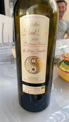 Bordeaux Bordeaux valkoviini Château Haut Roc La P'tite Canaille 2022