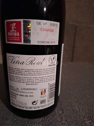 La Rioja Rioja Viña Real Crianza 2019