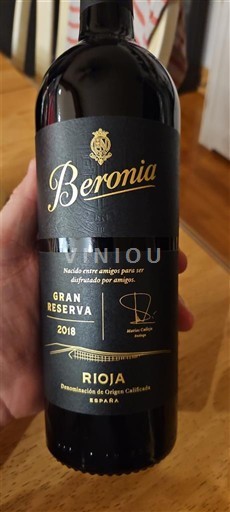 La Rioja Rioja Beronia Gran Reserva 2018