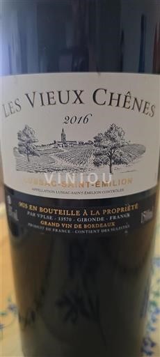Bordeaux Lussac-saint-émilion Les Vieux Chênes 2016