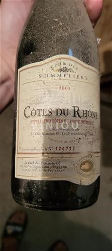 Rhônedalen Côtes du Rhône Le Club des Sommeliers 2004