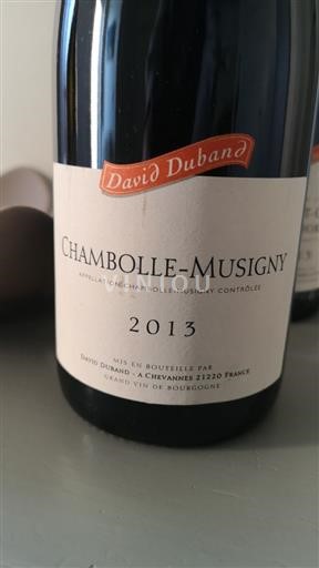 Borgoña Chambolle-Musigny – DAVID DURBAN CHAMBOLLE MUSSIGNY 2013