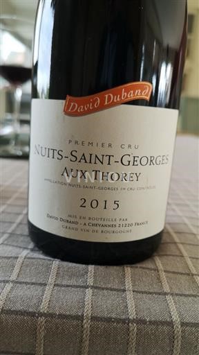 Burgund Nuits-Saint-Georges – DAVID DURBAN NUITS SAINT GEORGES 2015