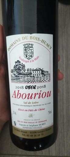 Dolina Loare Domaine Bois-Huaut Abouriou 2018