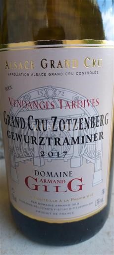 Alzacija Alsace Grand Cru Grand Cru Domaine Armand Gilg Grand Cru Zotzenberg Gewurztraminer 2017