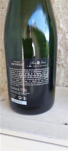 Champaña Champán Henriot Rose Noire Pur Chardonnay Sin añada