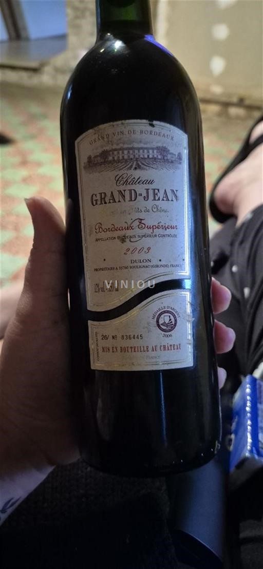 Bordeaux Bordeaux Supérieur Château Grand Jean 2003