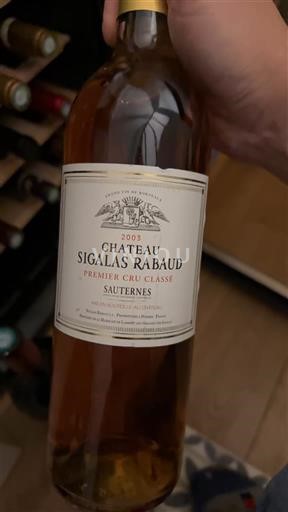 Bordeaux Sauternes Premier Cru Château Sigalas Rabaud 2003