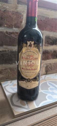 Bordeaux Blaye-côtes-de-bordeaux Château Roland La Garde Prestige 2012