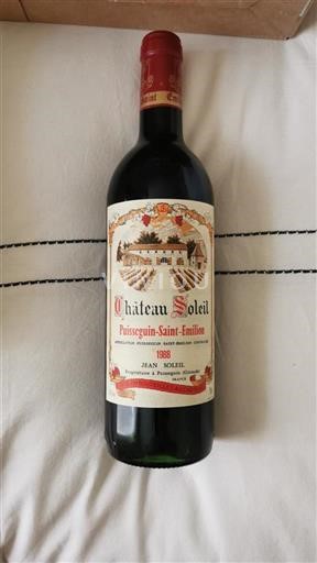 Bordeaux Puisseguin-Saint-Émilion Château Soleil 1988