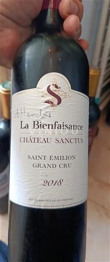 Bordeaux Saint-Émilion Grand Cru Château Sanctus La Bienfaisance 2018