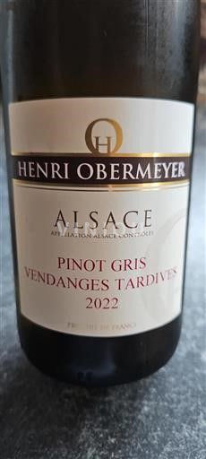 Alsace Grand Cru Henri Obermeyer Vendanges Tardives 2022