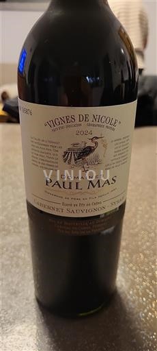 Languedoc ja Roussillon Pays d'Oc Domaine S Paul Mas Vignes de Nicole 2024