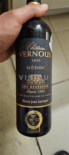 Bordeaux Médoc Cru Bourgeois Château Vernous 2019