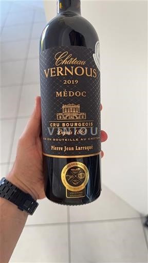 Burdeos Médoc Cru Bourgeois Château Vernous 2019