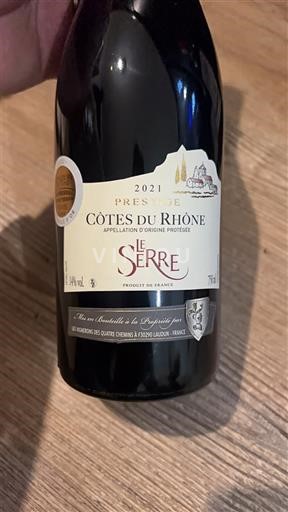 Rhônen laakso Côtes-du-rhône Le Serre Prestige 2021