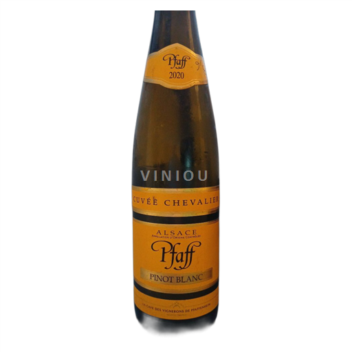 Vin Blanc sec Cuvée Chevalier Pfaff 2020 France Alsace Pinot blanc AOC