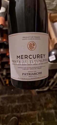 Vin Rouge sec Le Clos l'Evêque Patriarche 2018 France Bourgogne Mercurey AOC Premier Cru