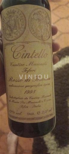 Tuscany Not Specified Cantine Maiocchi Cintello 1998