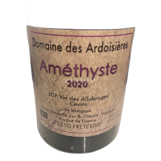 Alpen und Rhônetal Weine der Allobroger Domaine Des Ardoisières Améthyste 2020