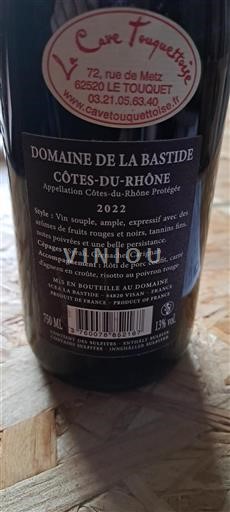 Thung lũng Rhône Côtes-du-rhône Domaine La Bastide 2022