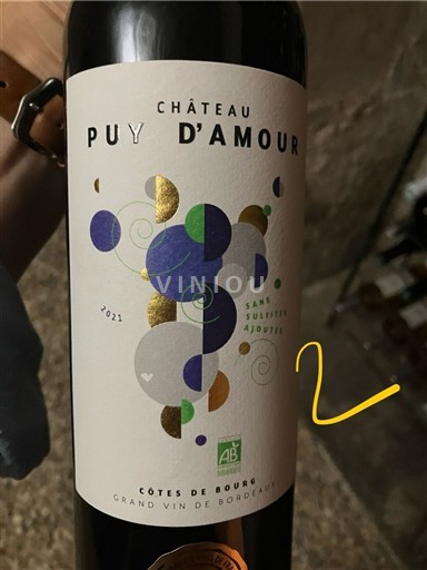 Bordeaux Côtes-de-bourg Château Puy Amour 2021