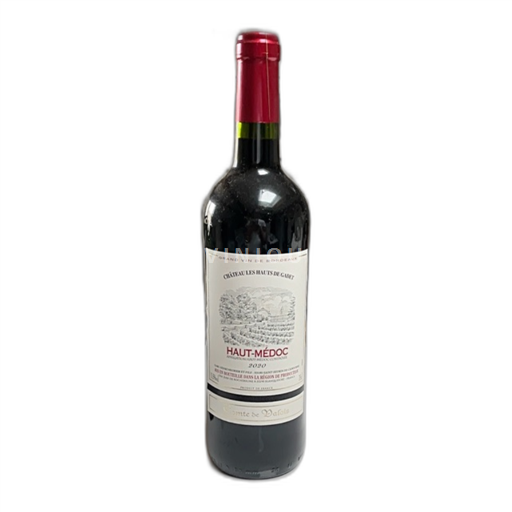 Vin Rouge sec Comte de Valois Château Les Hauts de Gadet 2020 France Bordeaux Haut-Médoc AOC