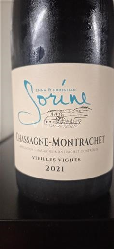 Borgonha Chassagne-Montrachet Emma & Christian Sorine Vieilles Vignes 2021