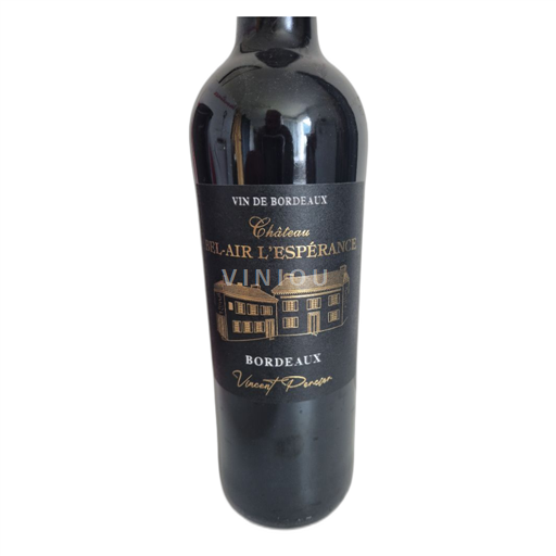Vin Rouge sec Château Bel-Air L'Espérance 2018 France Bordeaux AOC