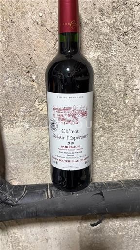 Бордо Château Bel-Air l'Espérance 2018
