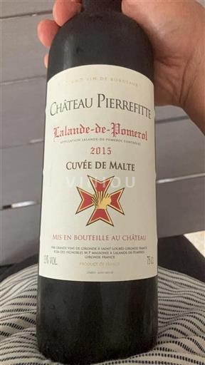 Bordéus Lalande-de-Pomerol Château Pierrefitte de Malte 2015
