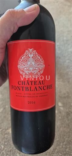 Burdeos Blaye-Côtes de Burdeos Château Fontblanche 2016